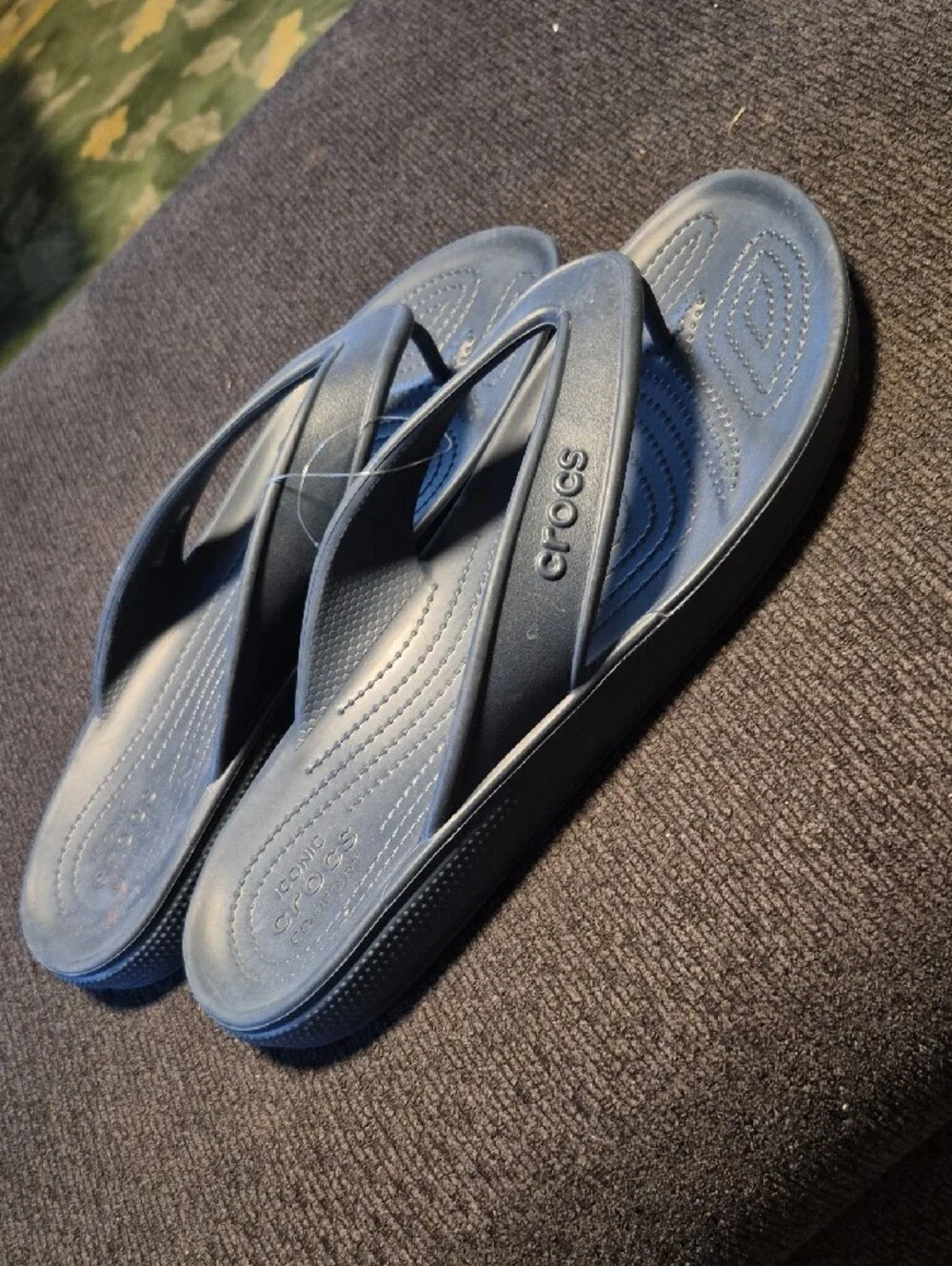 CROCS Men's Blue Slip-On Flip Flops - Lightweight Comfort